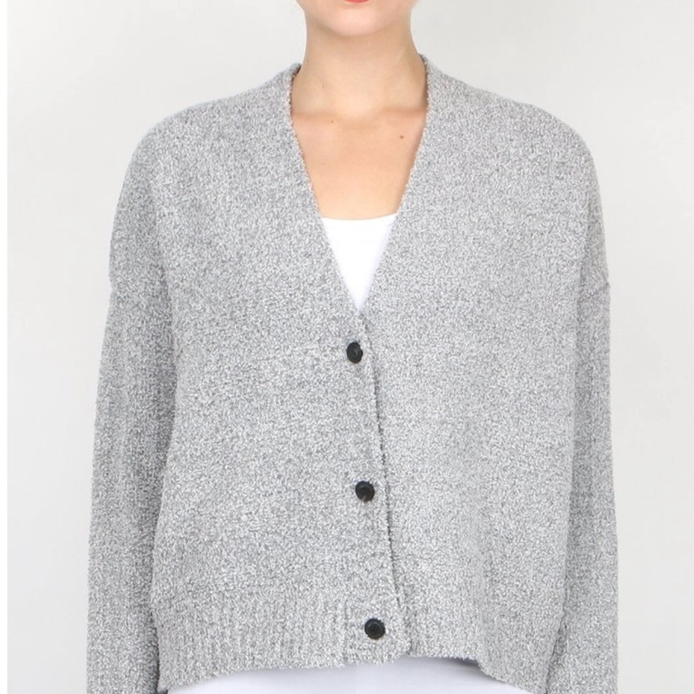 ATM Anthony Thomas Melillo Gray Cardigan Sweater